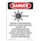 Signmission OSHA Danger Sign, Invisible Laser Radiation, 10in X 7in Rigid Plastic, 7" W, 10" H, Portrait OS-DS-P-710-V-1669 - alternate 1